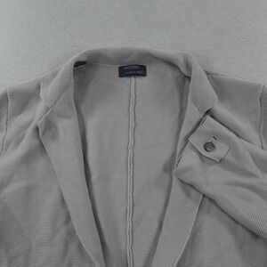 Falconeri Knit Jacket Mens 44 Gray Cotton Weave Blazer Waffle Casual Italy